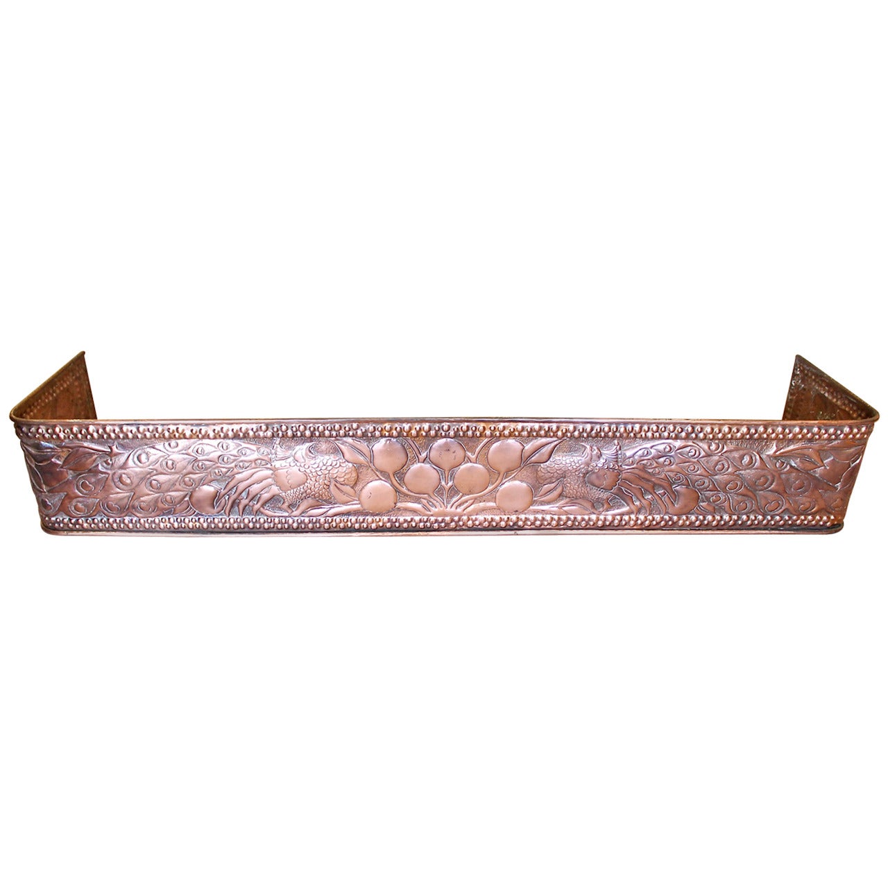 English Arts and Crafts Copper Fender For Sale