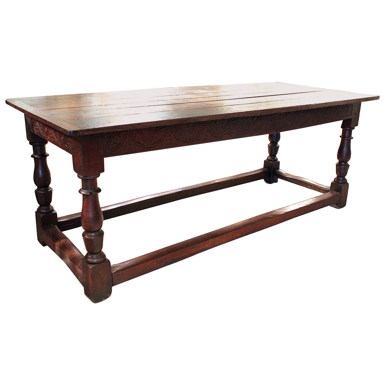 English Refectory Table, 17th Century For Sale