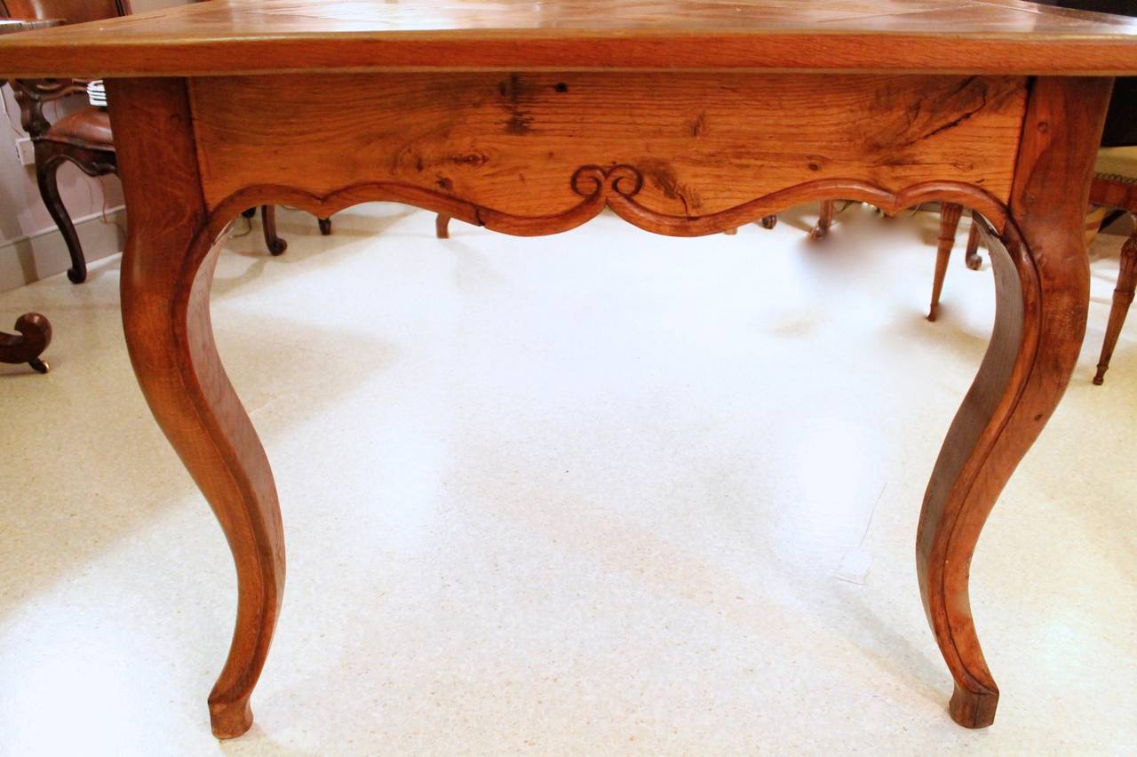 Louis XV Style Parquetry-Top Farm Table For Sale 1