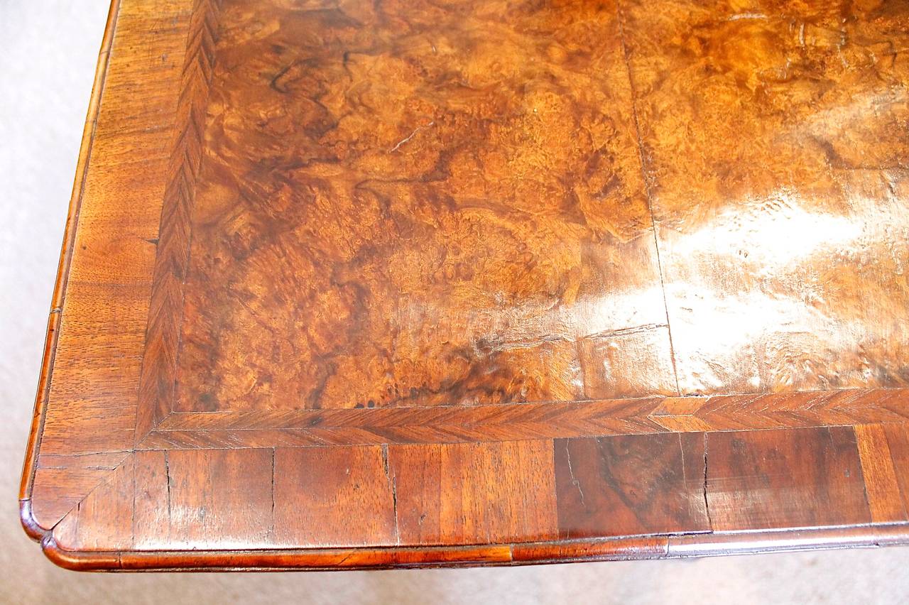 George II Walnut Lowboy with Shell Carved Knees at 1stDibs