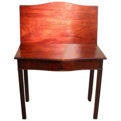 George III Mahogany Serpentine Front Game Table
