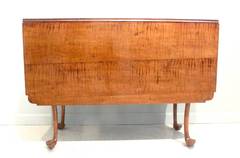 New England Tiger Maple Drop-Leaf Table