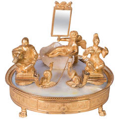 Antique French Inkstand with Musical Mechanism