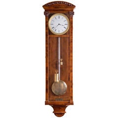 Antique Biedermeier Wall Clock by Elsner and Petrovits, Vienna, circa 1840