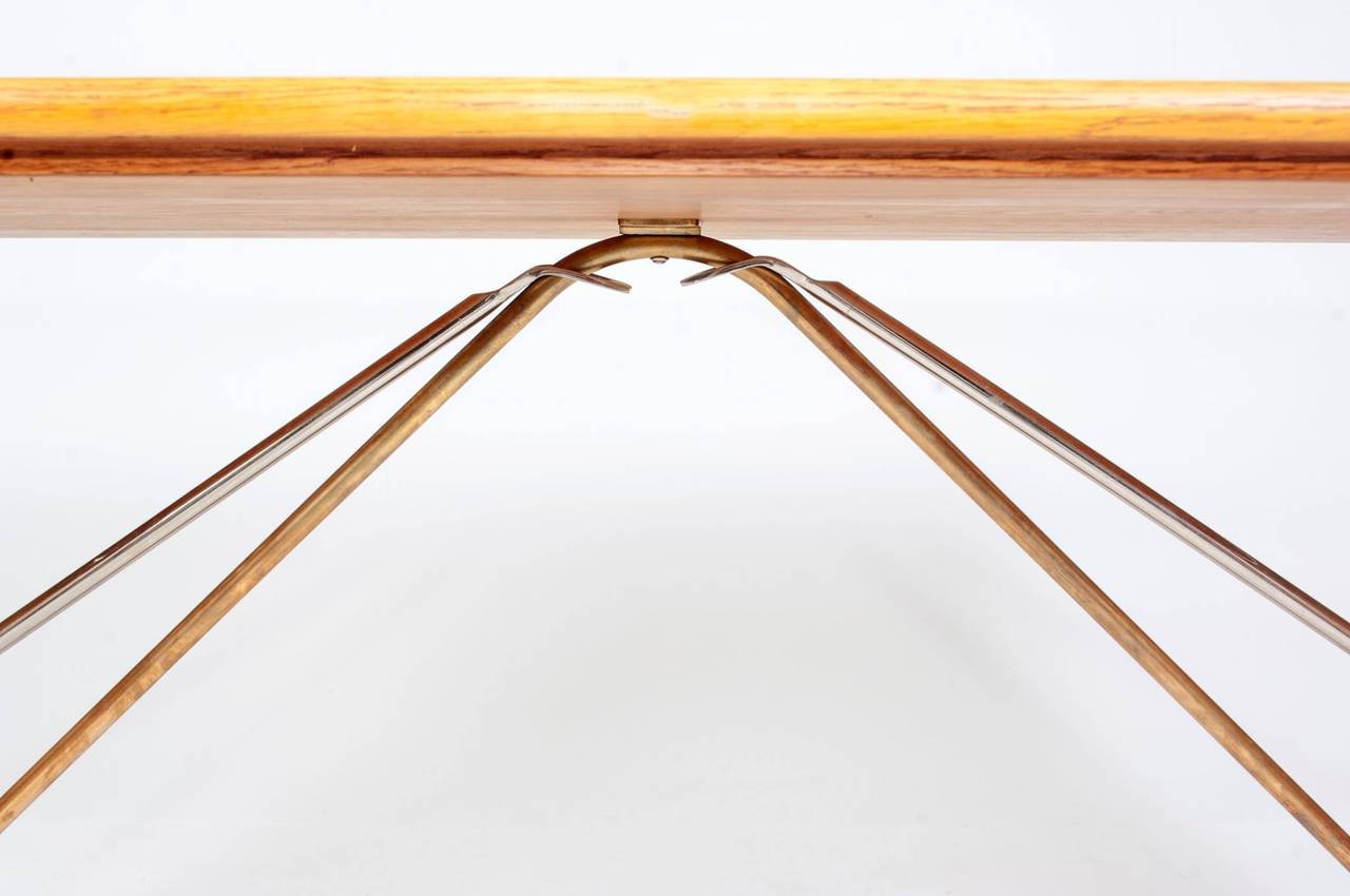 Scandinavian Modern Wegner Sabre Leg Table AT-304, for Andreas Tuck