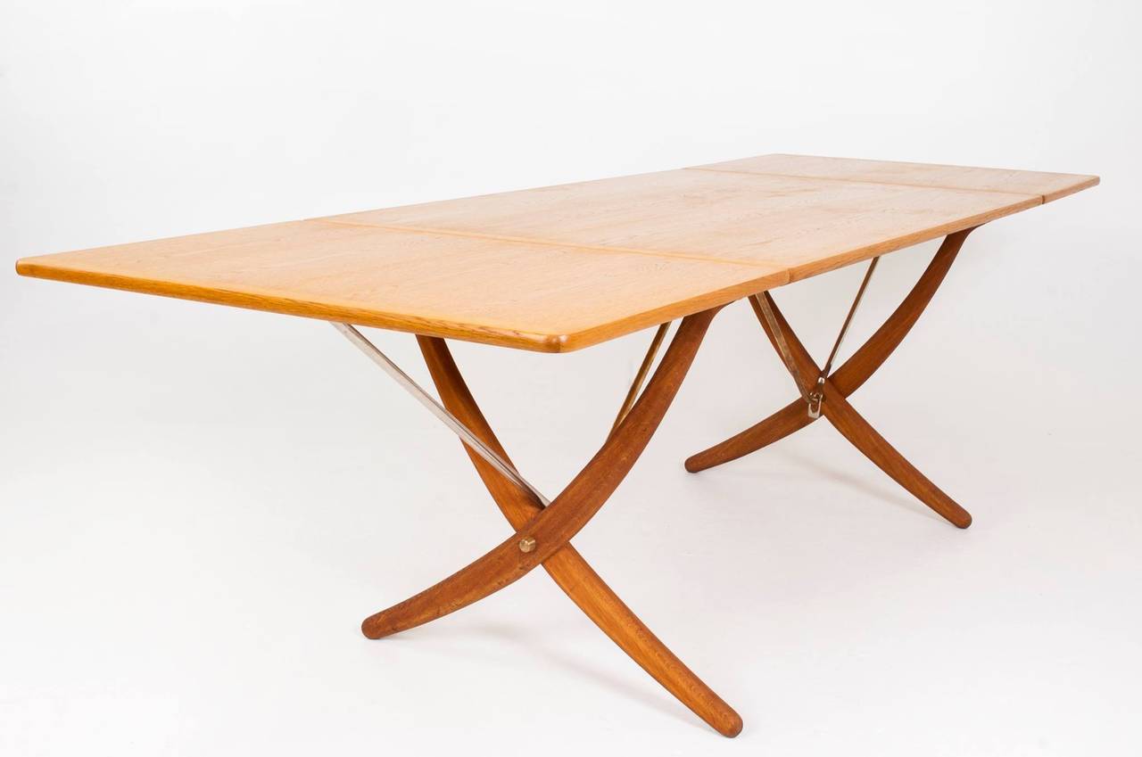Danish Wegner Sabre Leg Table AT-304, for Andreas Tuck