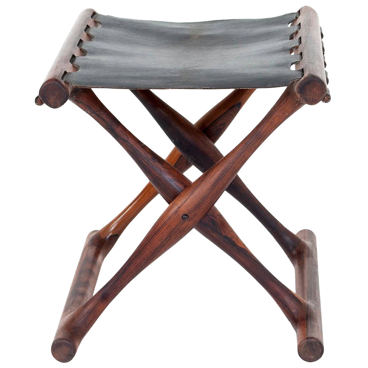 Poul Hundevad Folding Stool (Guldhøj Skammel) For Sale