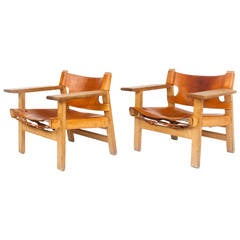 Børge Mogensen Pair of Spanish Chairs