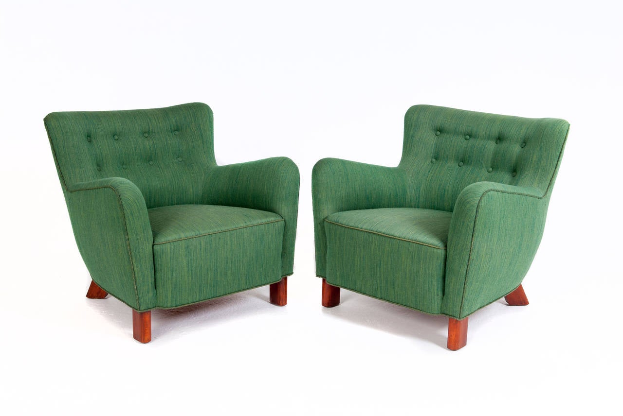 Scandinavian Modern Fritz Hansen Easy Chairs 1669