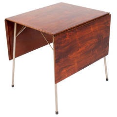 Vintage Arne Jacobsen Rosewood Drop-Leaf Table for Fritz Hansen