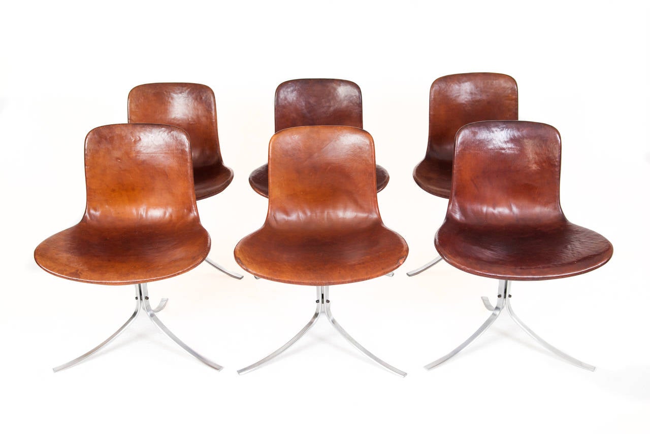 20th Century Poul Kjaerholm Set of Six PK 9 Dining Chairs for E. Kold Christensen