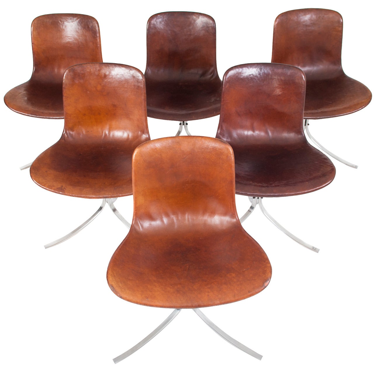 Poul Kjaerholm Set of Six PK 9 Dining Chairs for E. Kold Christensen