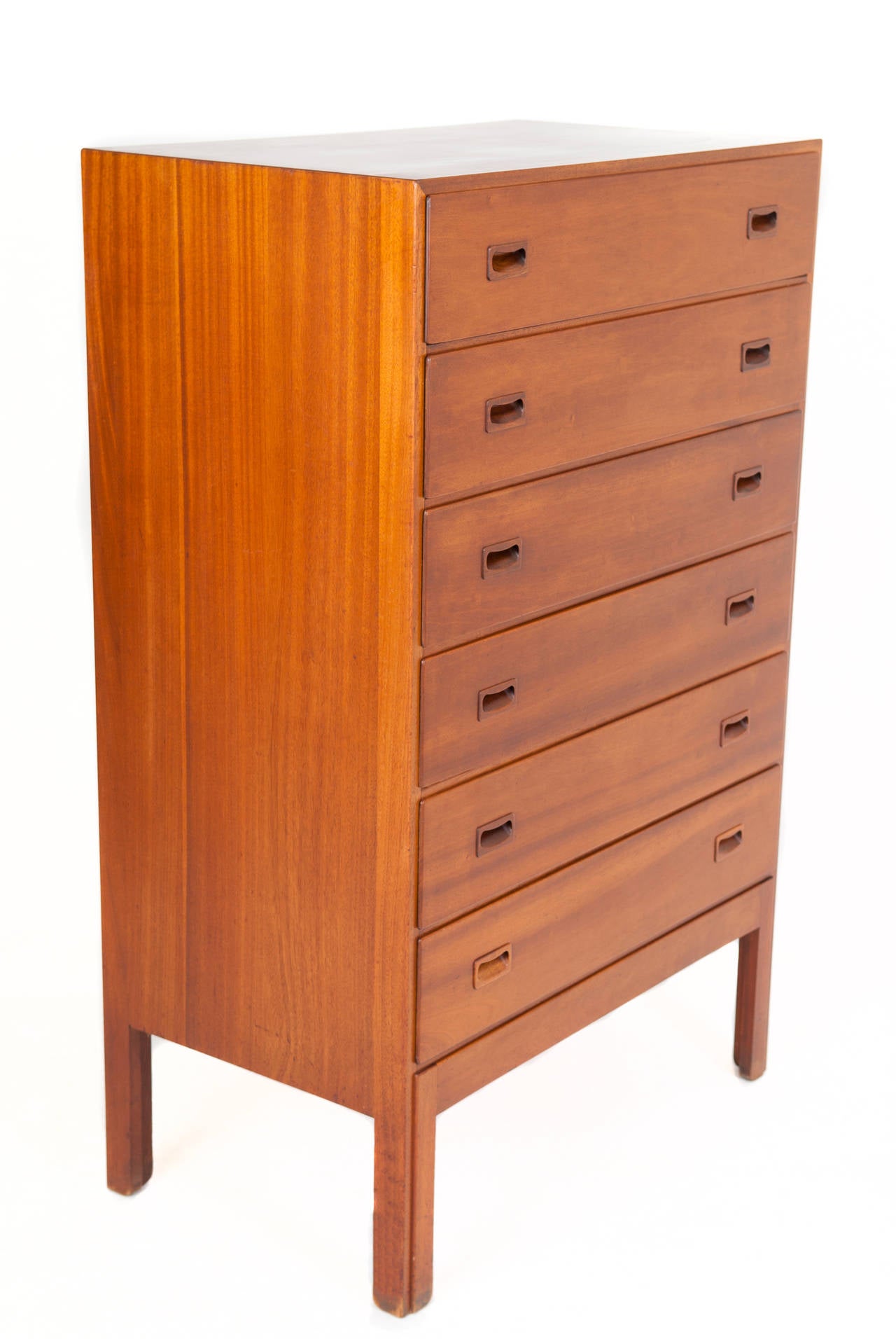 Børge Mogensen Tall chest of drawers. 

Designed ca 1950
Produced by master cabinetmaker Erhard Rasmussen

H. 140 W. 90 D. 52 cm.