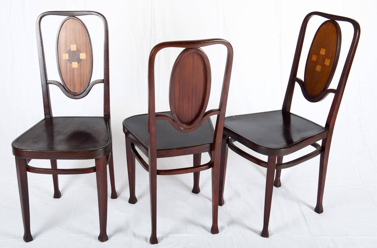 Vienna Secession Thonet nr. 414 chairs Marcel Kammerer for Thonet