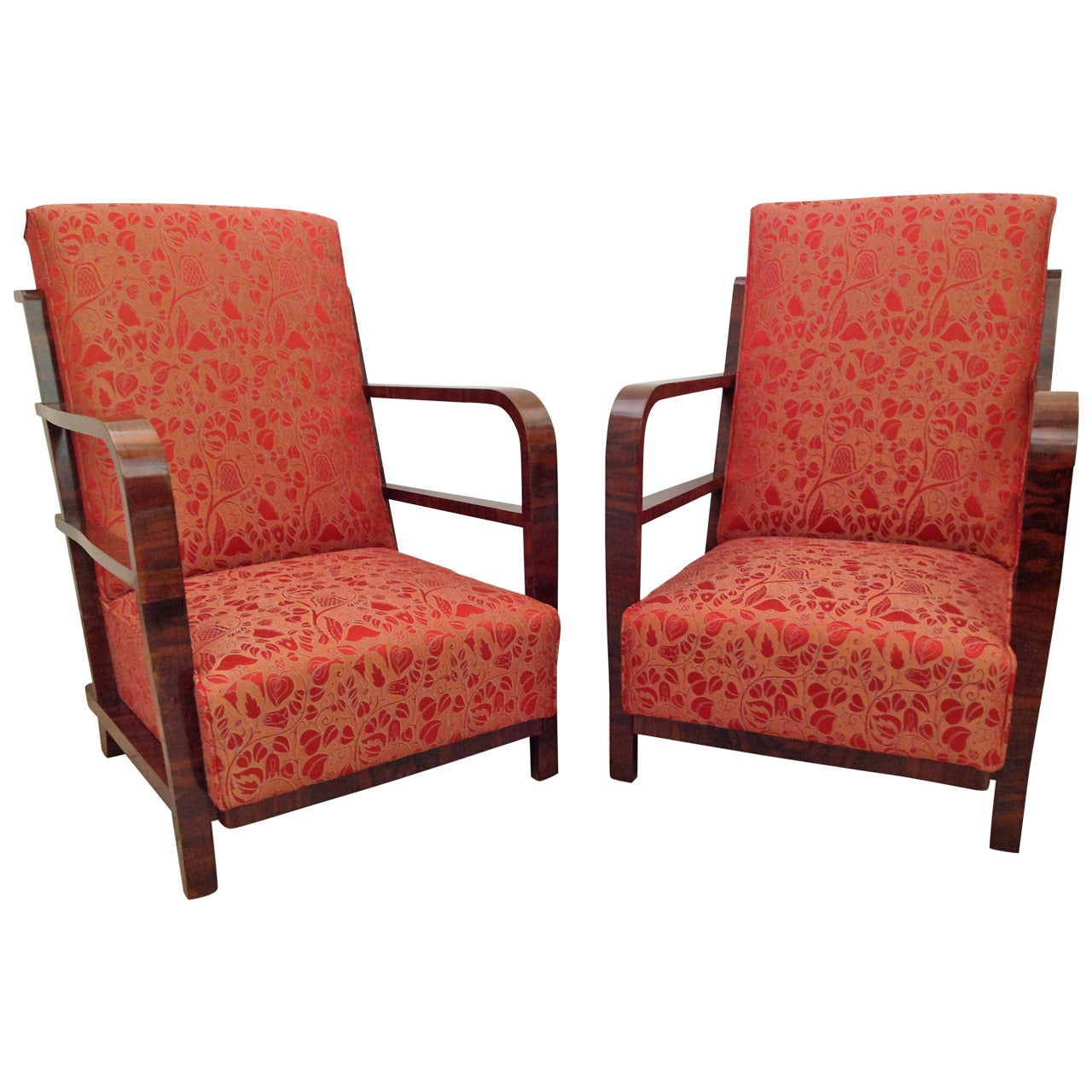 Pair of Art Deco Armchairs, circa 1930 For Sale