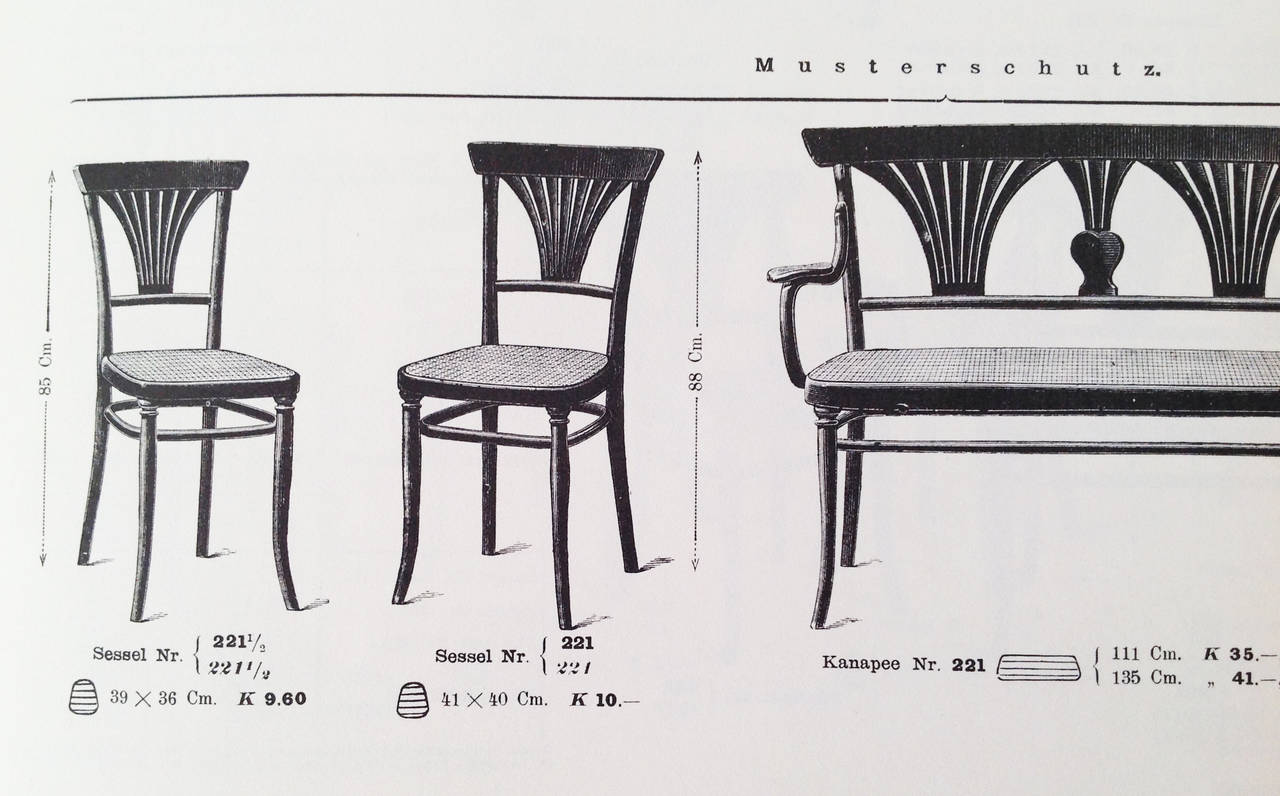 Beech Thonet No. 221 Set of Four Chairs