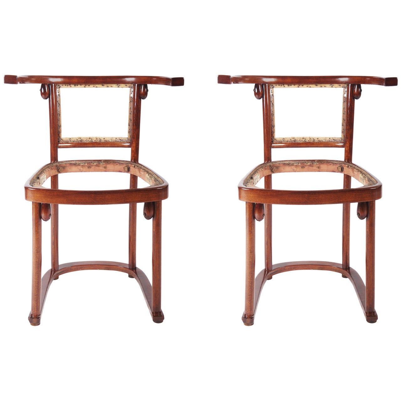 Pair of Josef Hoffmann Chairs by Thonet