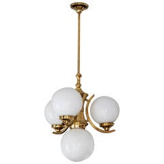 Art Deco Ball Chandelier, circa 1930s