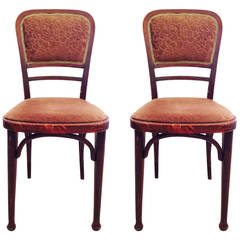 Antique Pair of Rare Thonet 492 Chairs attributed to Gustav Siegel