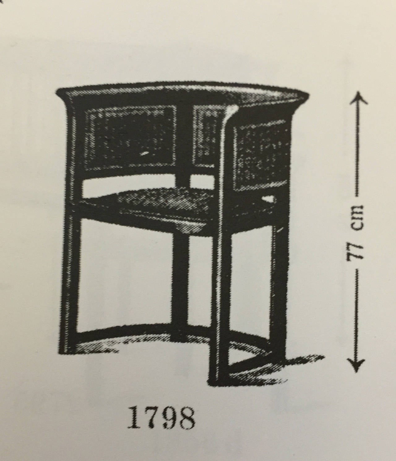 Thonet-Sessel Katalognummer 1798 (Wiener Secession) im Angebot