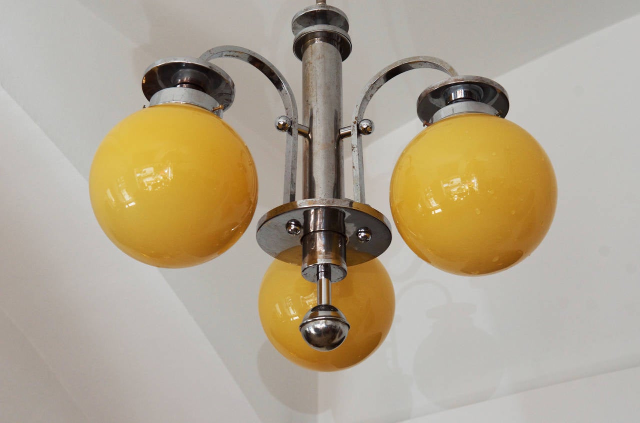 Art Deco chandelier from about 1930's.
Chandelier is in original condition.