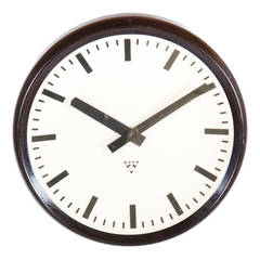 Large Bakelite Factory Industrial, Train Station Wall Clock