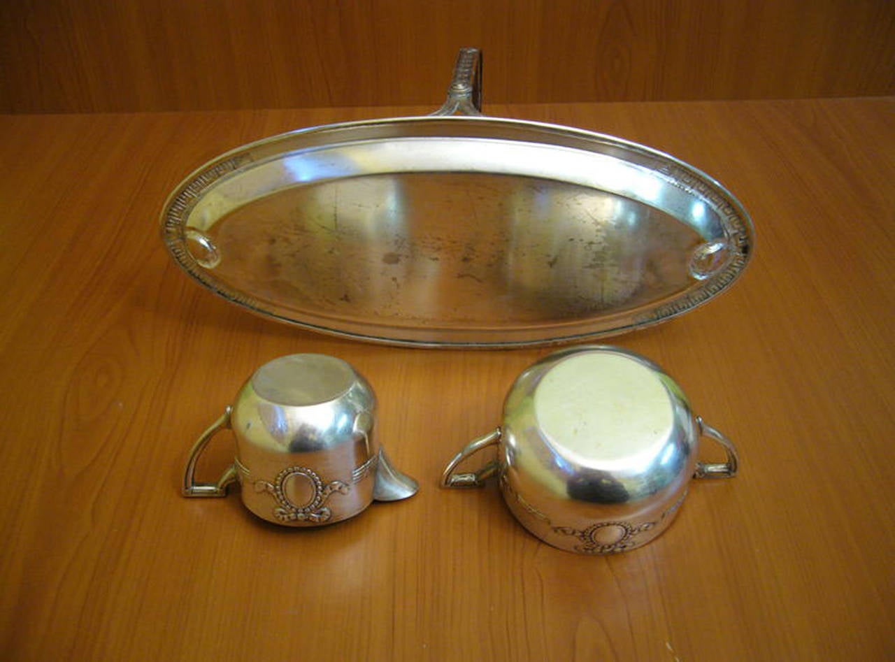 Plaqué argent Pichet à lait et sucrier WMF en vente