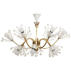 Large Snowflakes Chandelier by Emil Stejnar for Rupert Nikoll Vienna 6