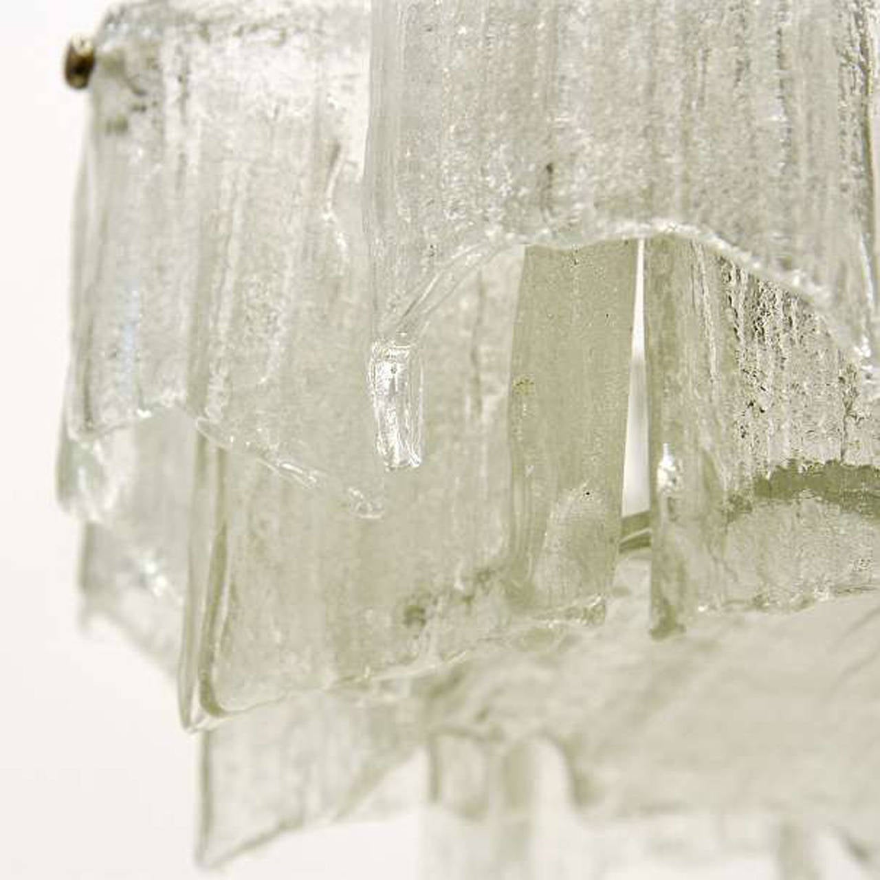 Kalmar Ice Glass Chandelier For Sale 3