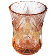 Art Deco Bohemian Crystal Glass Vase 7