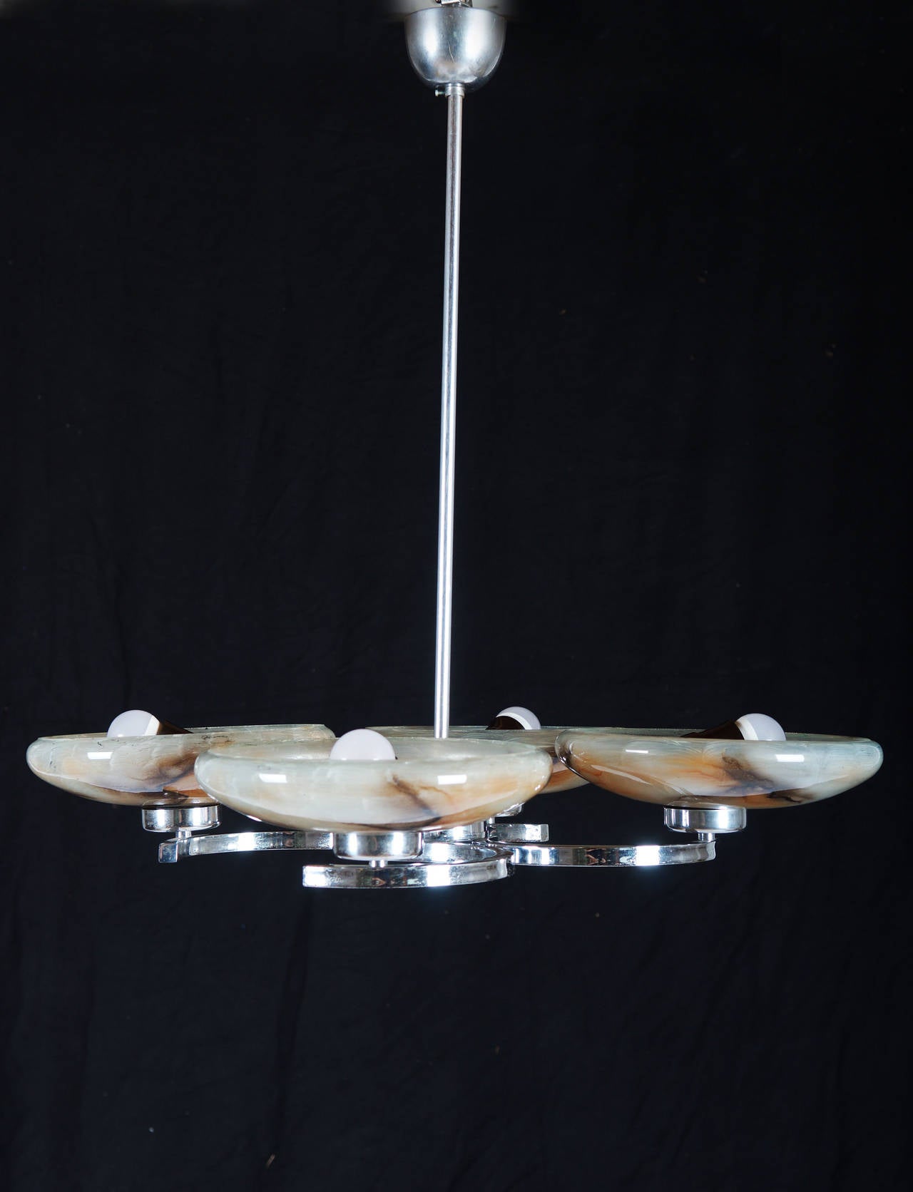 Art Deco Pendant Chandelier For Sale 2