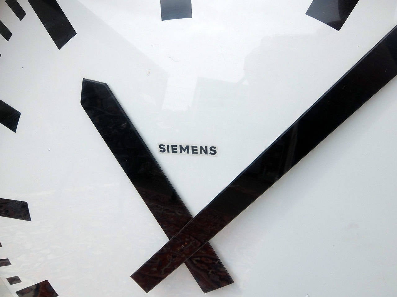 Modern Very Large Siemens Station or Industrial Clock from the 1970s