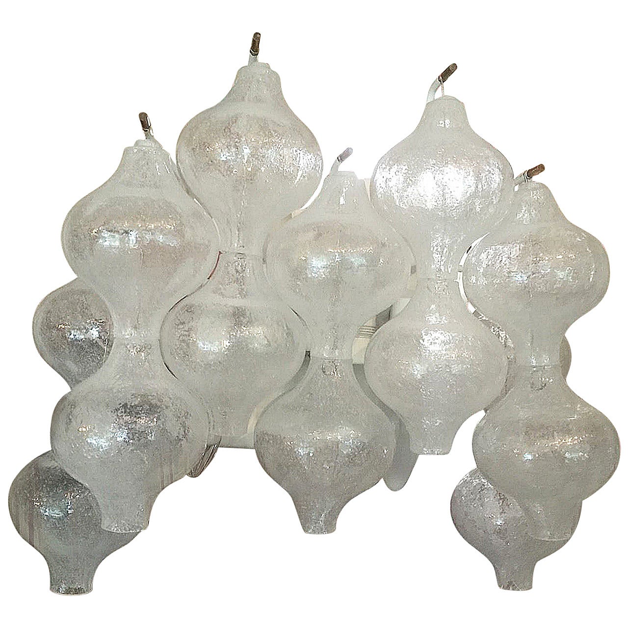 Tulipan Glass Wall Lamp by J.T. Kalmar Austria For Sale