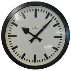 Vintage Very Big Industrial or Station Siemens Clock