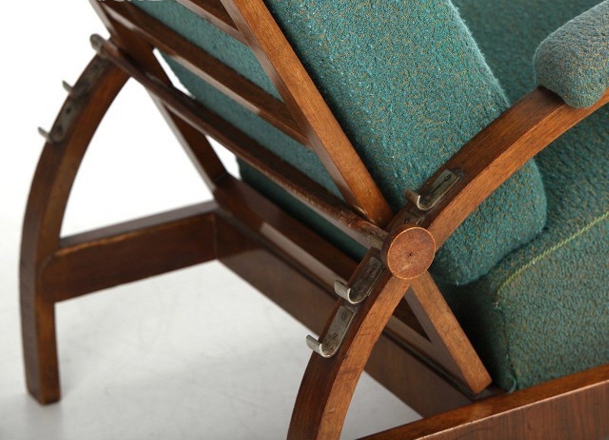 Art Deco Armchair with Adjustable Backrest 1