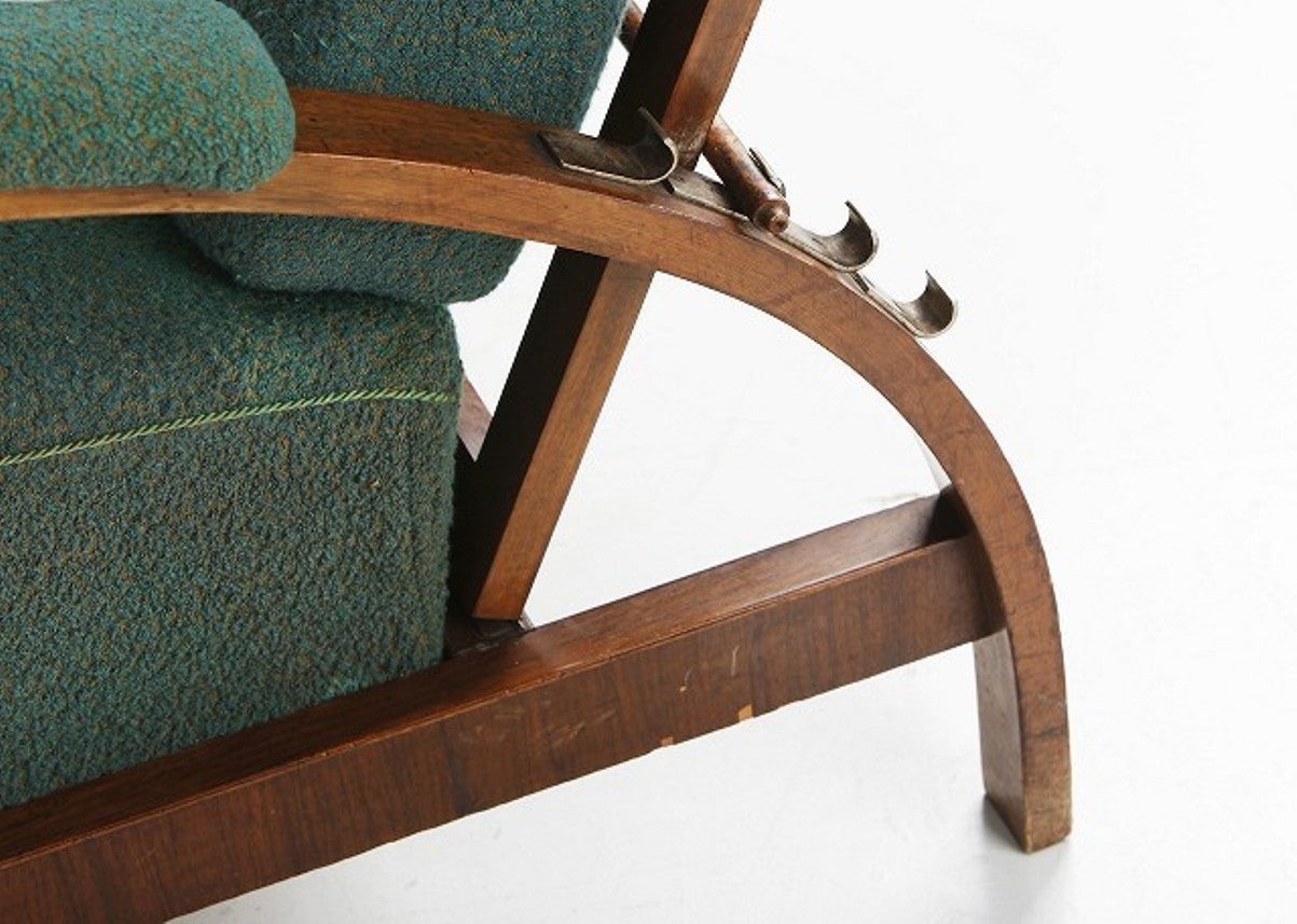 Art Deco Armchair with Adjustable Backrest 3