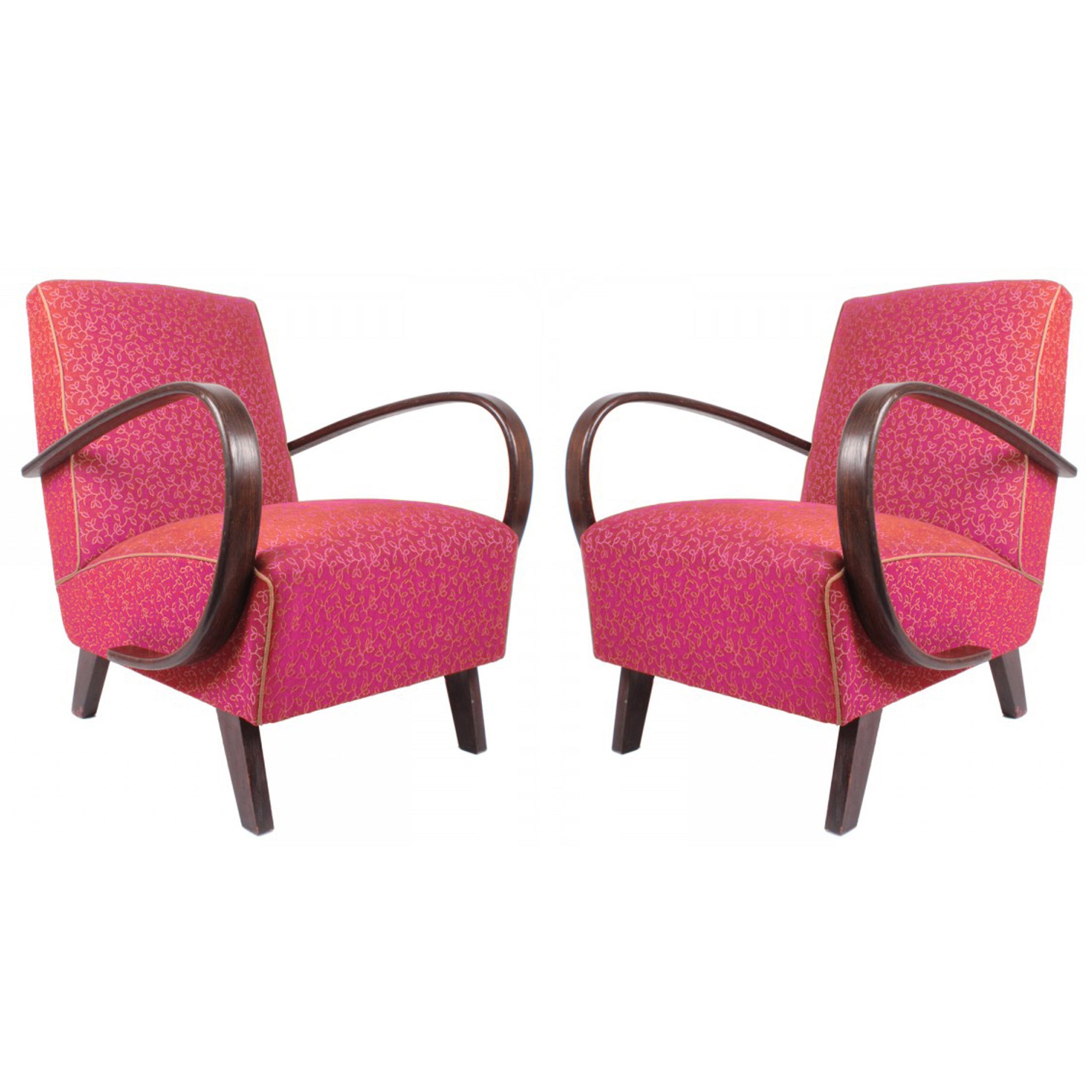 Pair of Art Deco Armchairs, circa 1930 by Jindrich Halabala For Sale