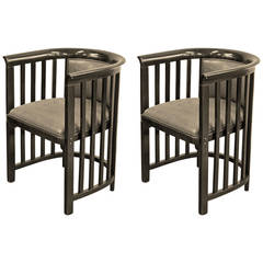 Pair of Rare Armchairs by Josef Hoffmann 2