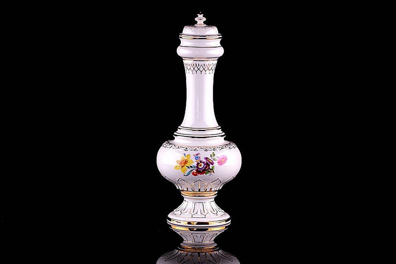 Meissen Amphora with Lid, circa 1900