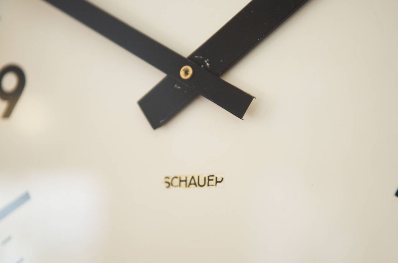 Modern Schauer Industrial or Station Clock, Vienna, 1964 For Sale