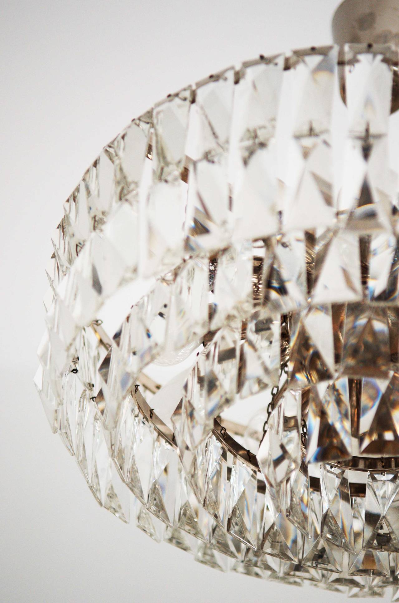 Mid-Century moderno Lampadario di cristallo Bakalowits del Medioevo in vendita