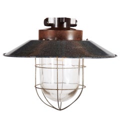 Lampada a sospensione industriale vintage