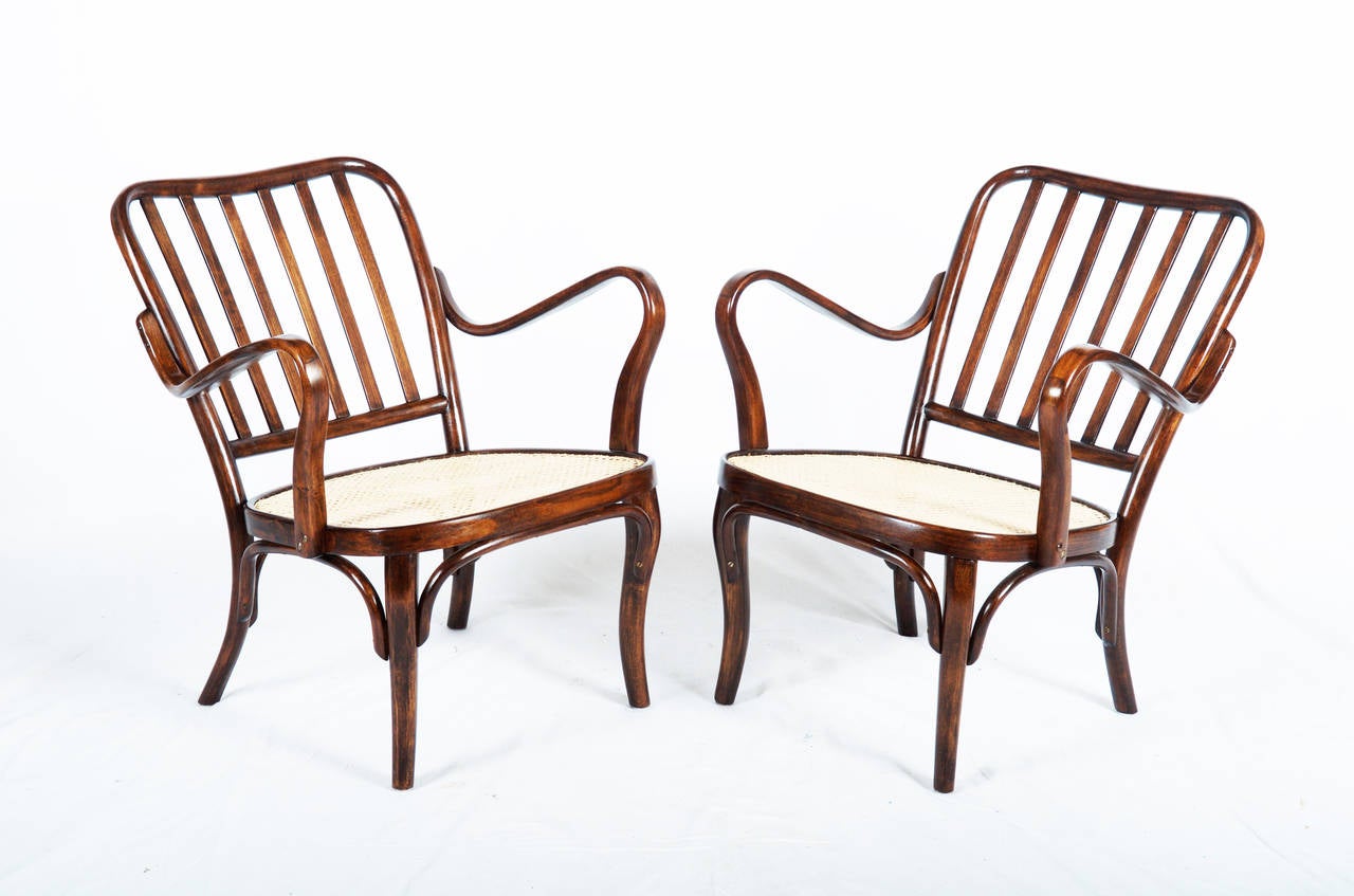Early 20th Century Thonet Armchairs No. 752 by Josef Frank