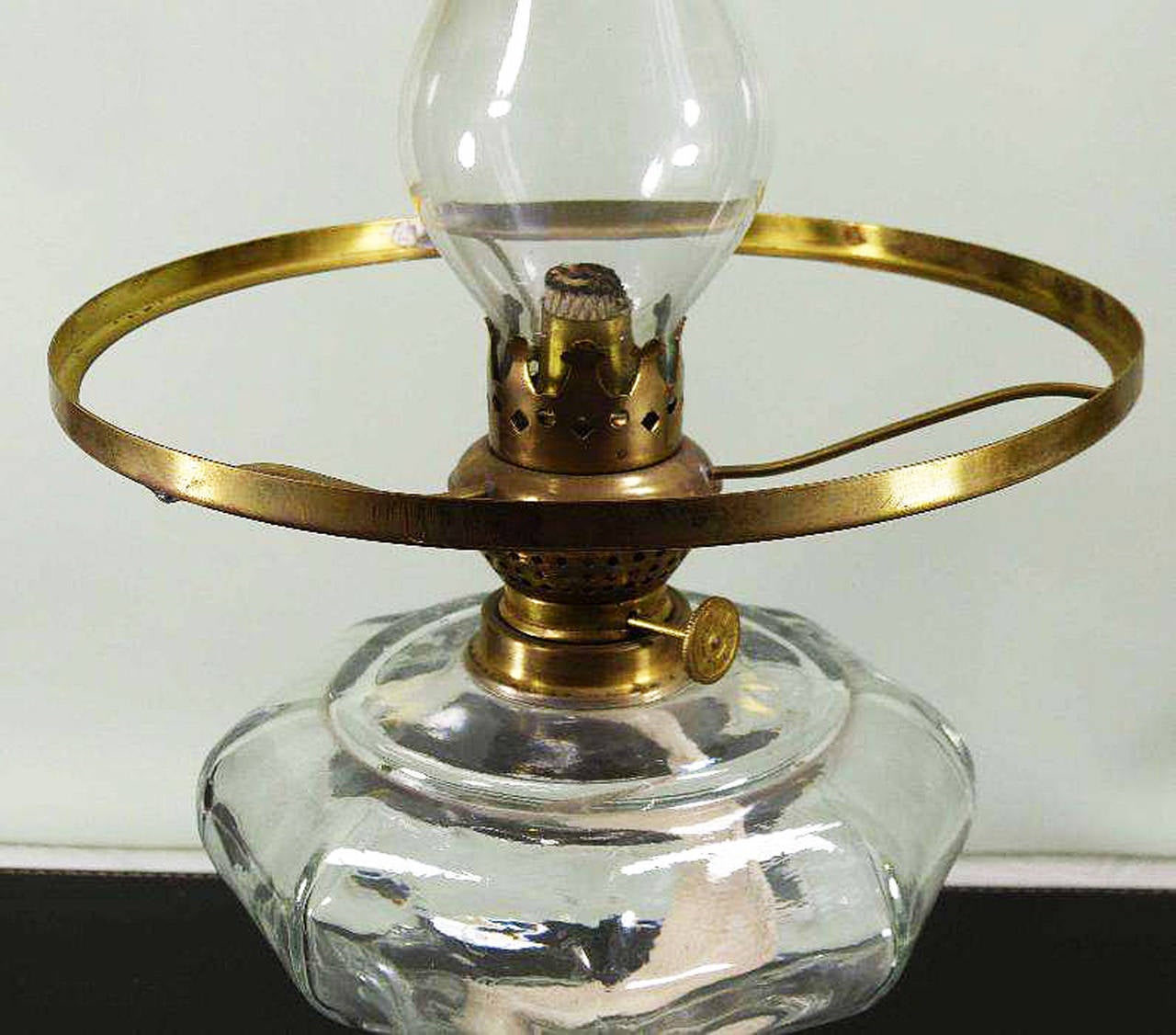 art deco oil lamp