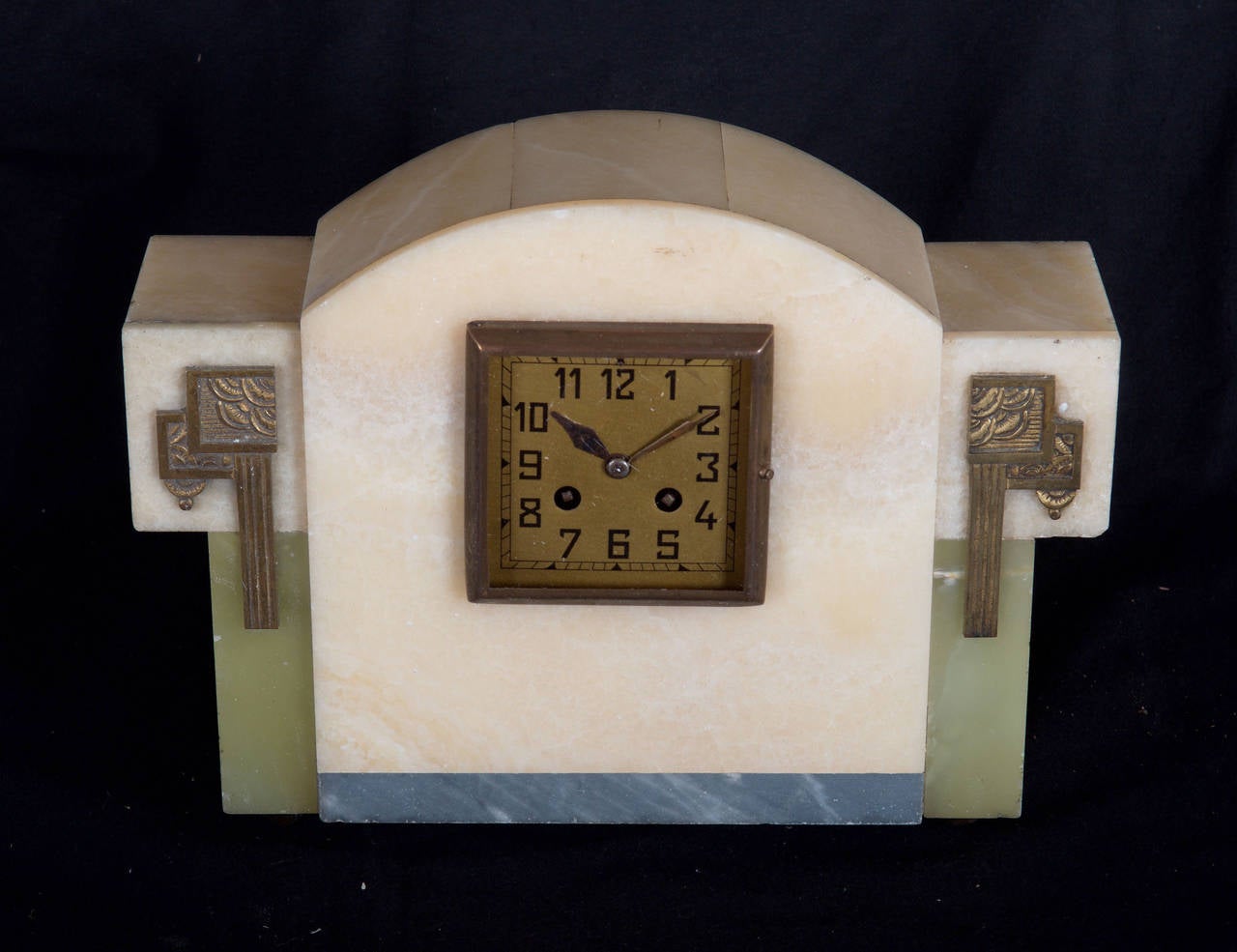 French Art Deco Marble Mantel Clock at 1stdibs