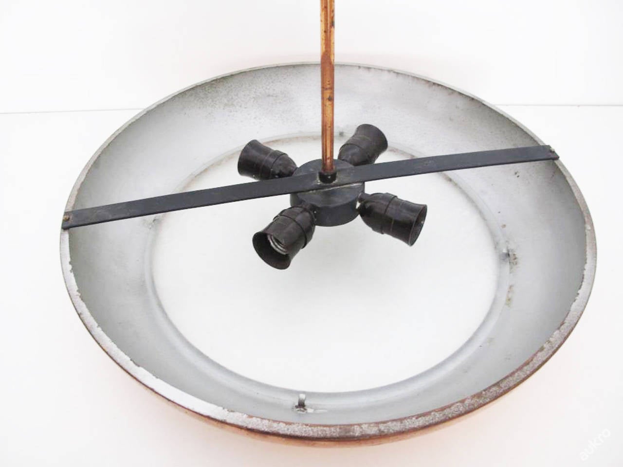 Bauhaus Functionalism Copper Pendant by Josef Hurka for Napako In Excellent Condition For Sale In Vienna, AT