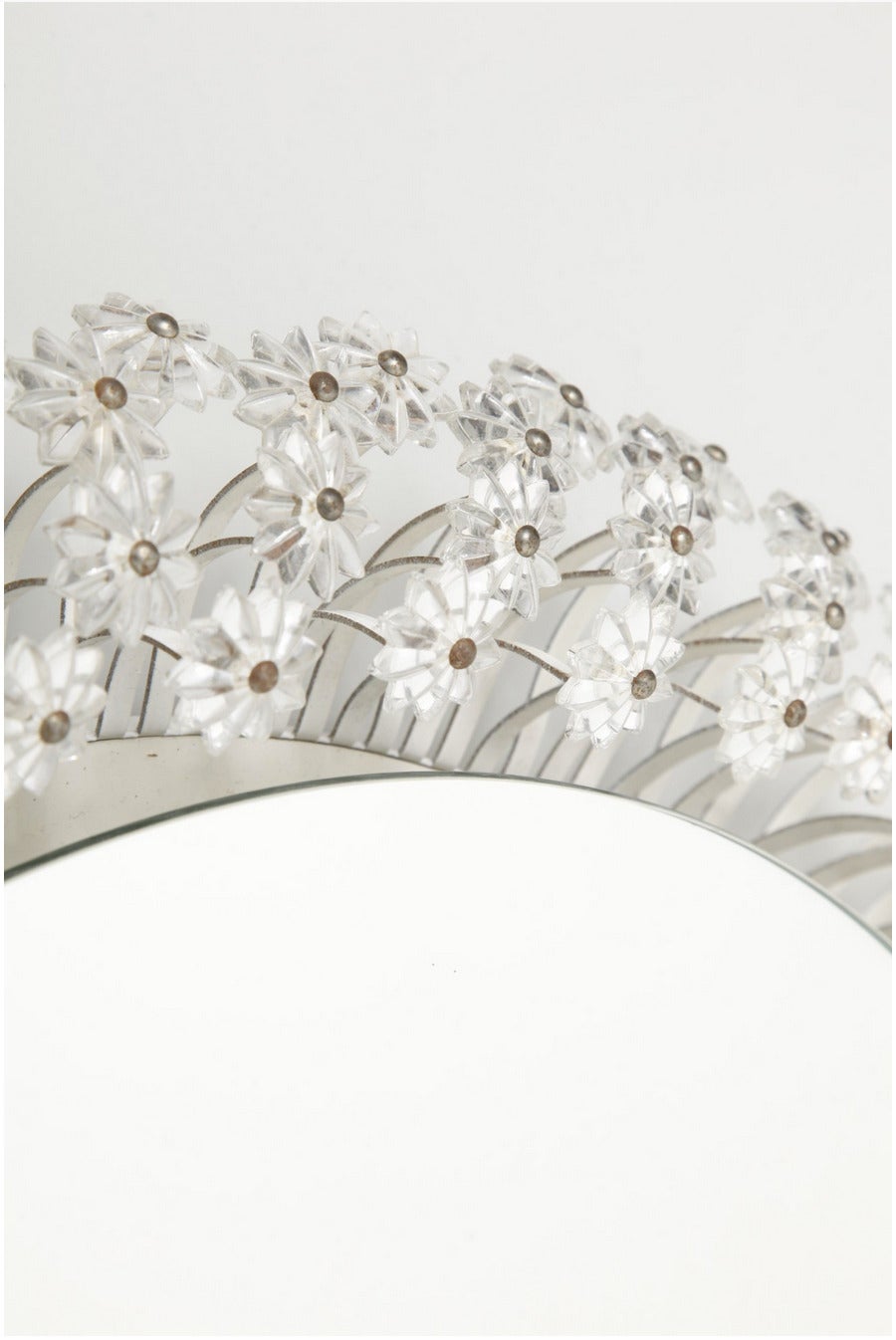 Mid-Century Modern Illuminated Flower Mirror by Emil Stejnar for Rupert Nikoll from 1950s For Sale