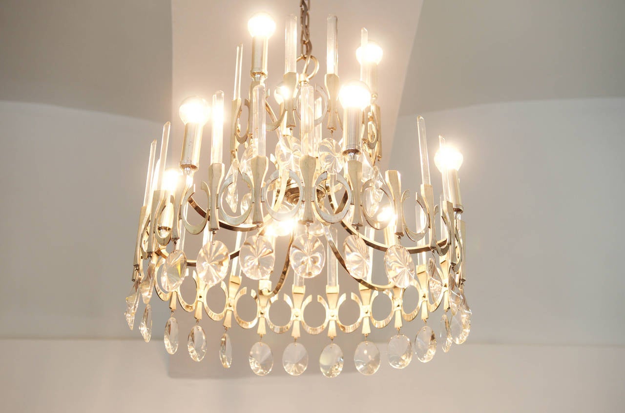 Mid-20th Century Chandelier by Gaetano Sciolari from 1960s