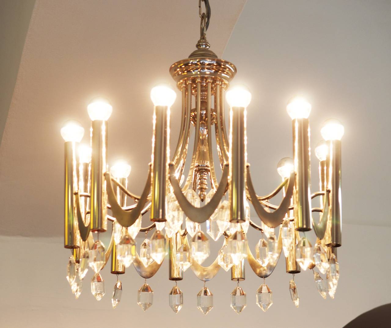 Large Chandelier Attributed to Gaetano Sciolari from 1960s 3