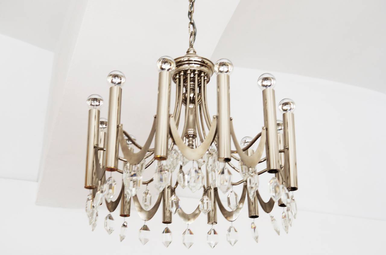 Mid-20th Century Large Chandelier Attributed to Gaetano Sciolari from 1960s